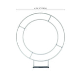 Lofaris Silver 6.5FT Double Layer Round Frame Party Decor